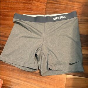 Nike Pro Dri-FIT Shorts Gray Women’s Size XL Compression Workout (1147)